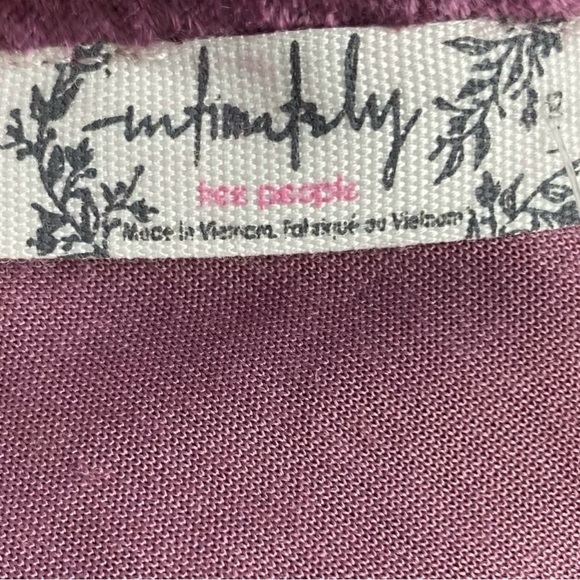 Free People Intimately All Night Velvet Tunic In Fig Jam Size Large - Picture 6 of 10